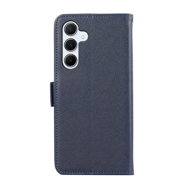 For Samsung Galaxy S24 5G ABEEL Side-Magnetic Litchi Pattern Leather RFID Phone Case(Blue) - HoMEdemic™ 