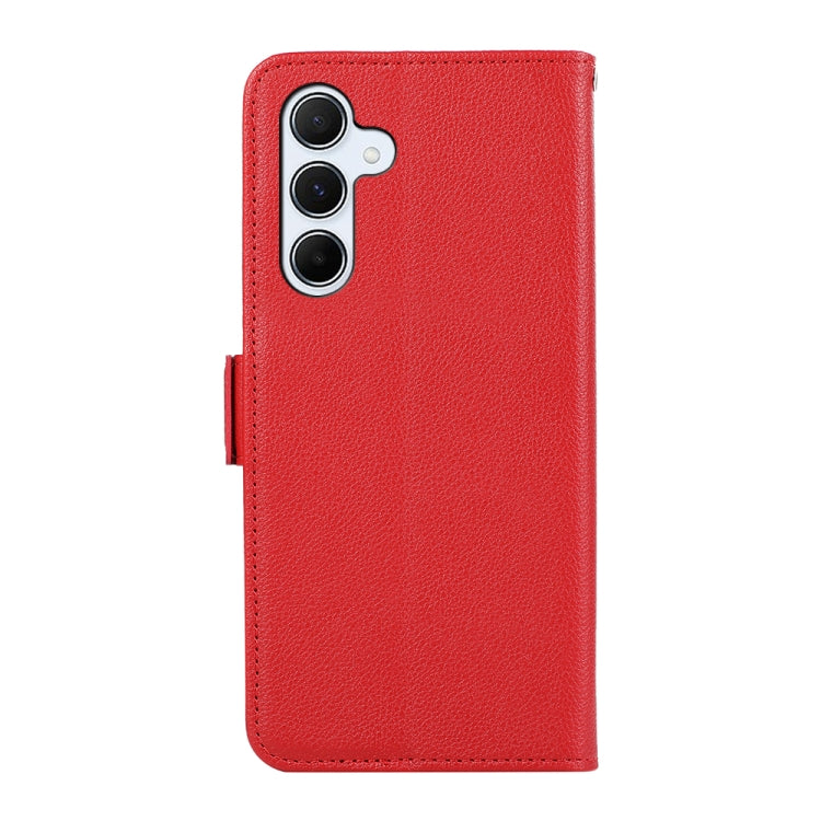 For Samsung Galaxy S24 5G ABEEL Side-Magnetic Litchi Pattern Leather RFID Phone Case(Red) - HoMEdemic™ 