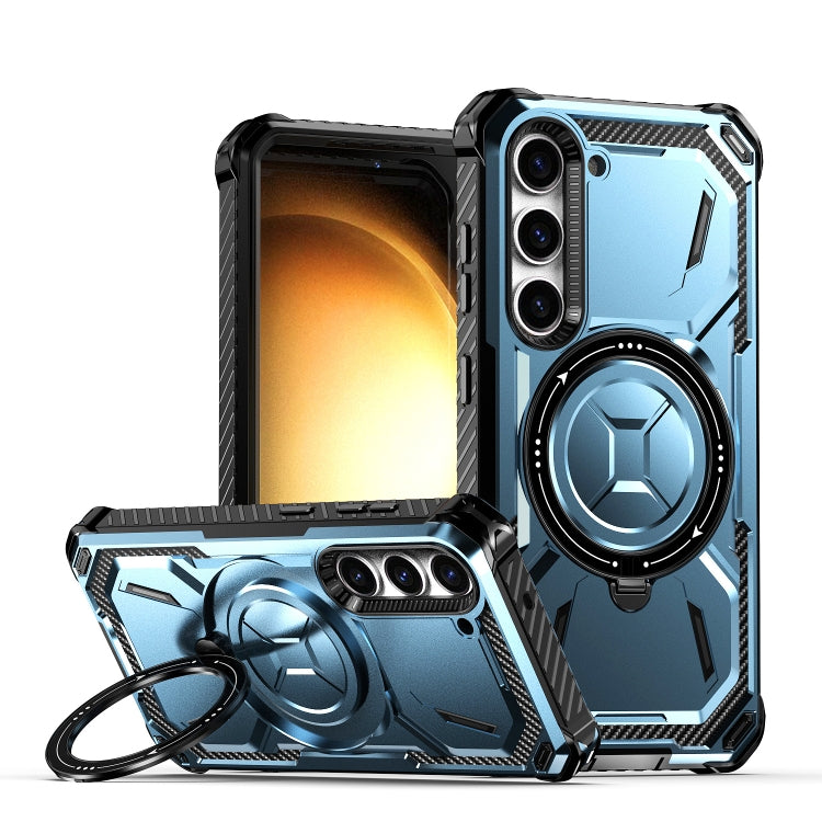 For Samsung Galaxy S24 5G Armor Series Holder Phone Case(Blue) - HoMEdemic™ 