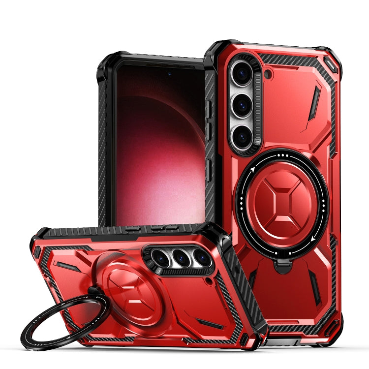 For Samsung Galaxy S24 5G Armor Series Holder Phone Case(Red) - HoMEdemic™ 