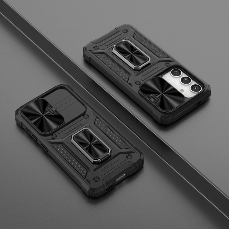 For Samsung Galaxy S24 5G Camshield Robot TPU Hybrid PC Phone Case(Black) - HoMEdemic™ 