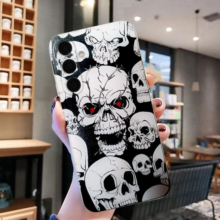 For Samsung Galaxy S24 5G Colored Drawing Pattern TPU Phone Case(Skull) - HoMEdemic™ 