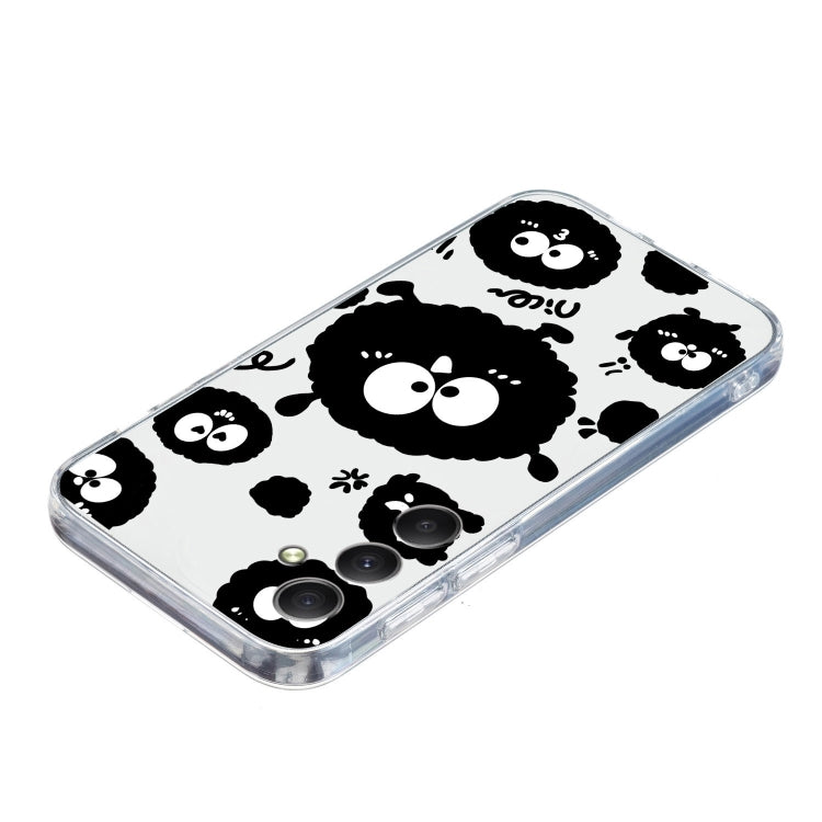 For Samsung Galaxy S24 5G Colored Drawing Pattern Transparent TPU Phone Case(Black Eye) - HoMEdemic™ 