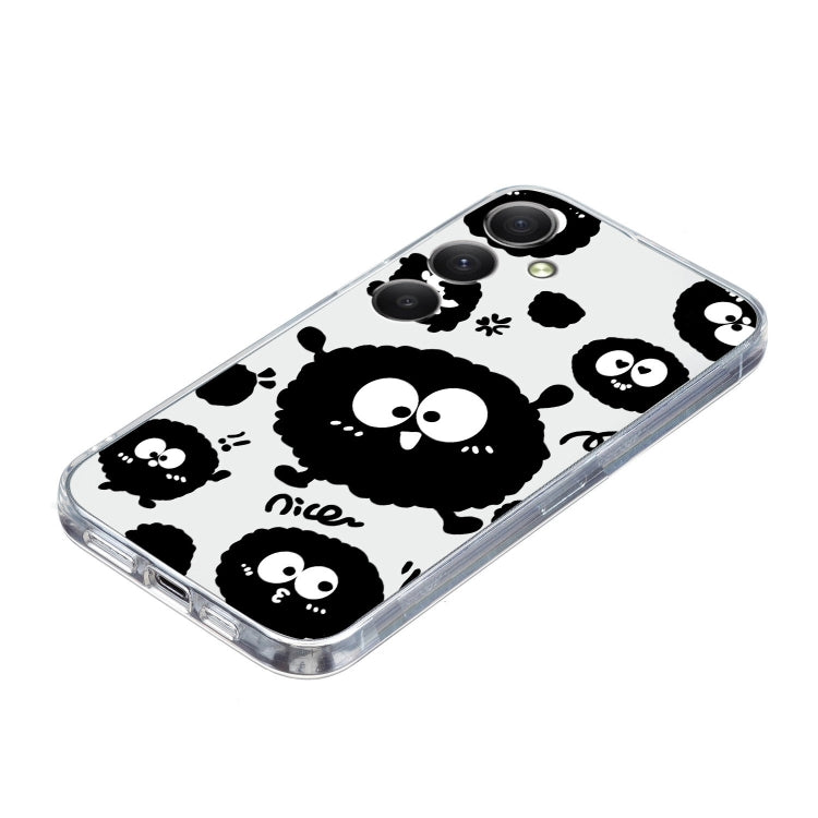 For Samsung Galaxy S24 5G Colored Drawing Pattern Transparent TPU Phone Case(Black Eye) - HoMEdemic™ 