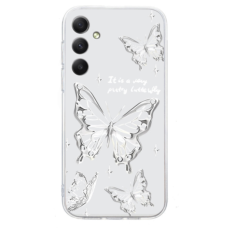 For Samsung Galaxy S24 5G Colored Drawing Pattern Transparent TPU Phone Case(Butterflies) - HoMEdemic™ 