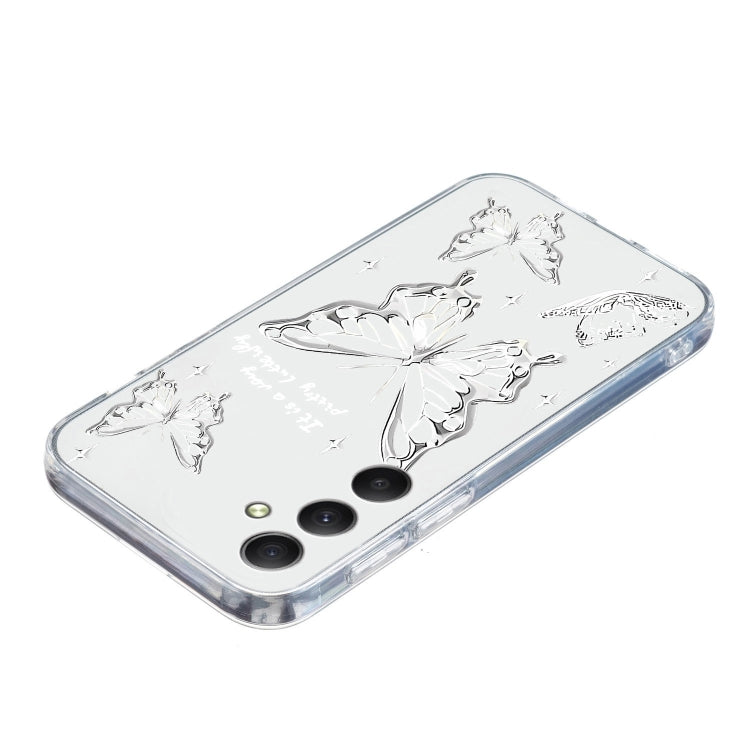 For Samsung Galaxy S24 5G Colored Drawing Pattern Transparent TPU Phone Case(Butterflies) - HoMEdemic™ 