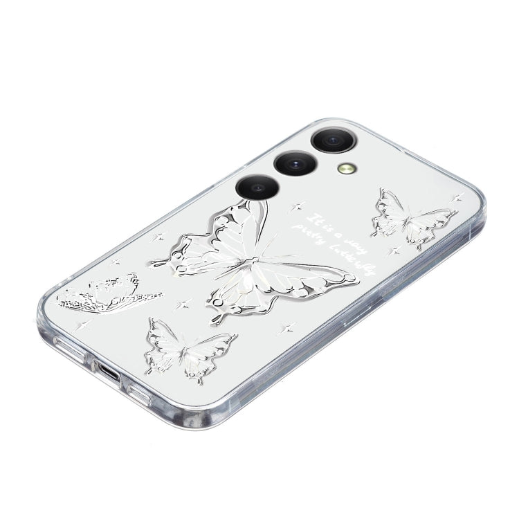 For Samsung Galaxy S24 5G Colored Drawing Pattern Transparent TPU Phone Case(Butterflies) - HoMEdemic™ 