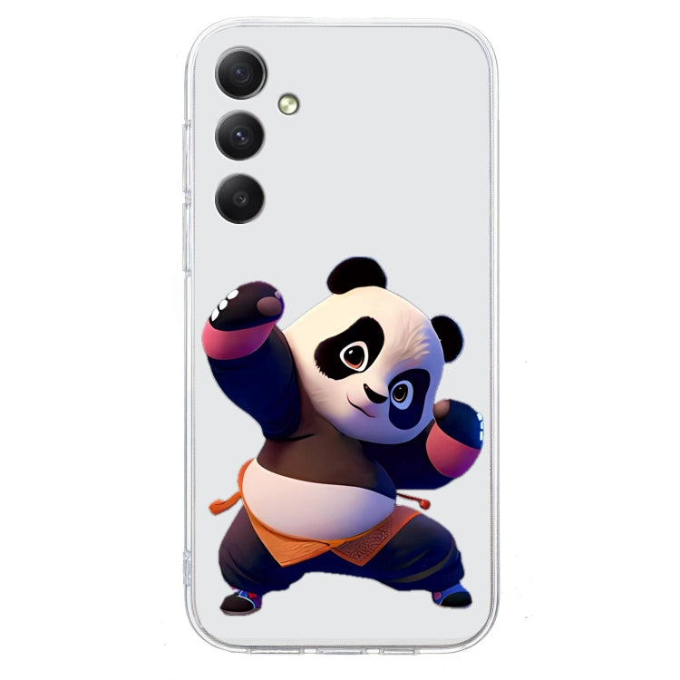 For Samsung Galaxy S24 5G Colored Drawing Pattern Transparent TPU Phone Case(Panda) - HoMEdemic™ 