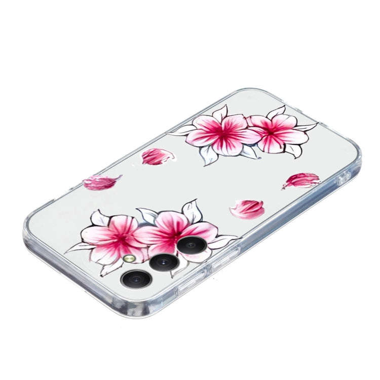 For Samsung Galaxy S24 5G Colored Drawing Pattern Transparent TPU Phone Case(Sakura) - HoMEdemic™ 