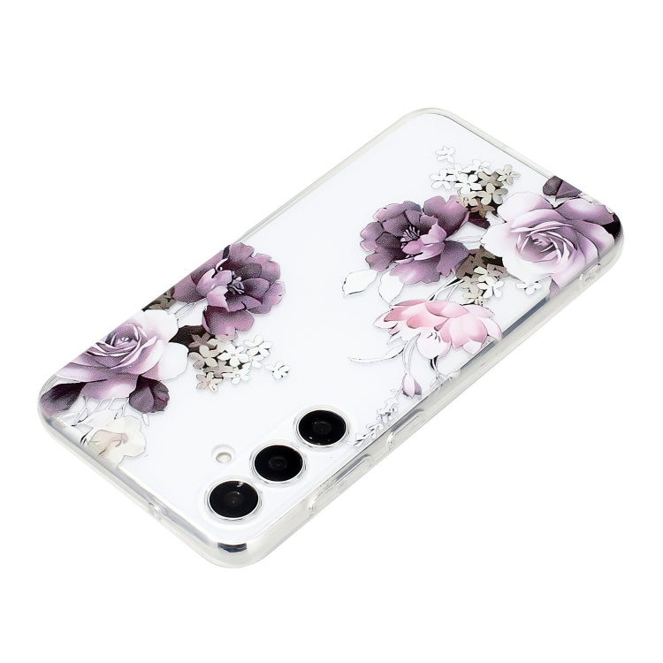 For Samsung Galaxy S24 5G Colorful Painting Pattern TPU Phone Case(Peony) - HoMEdemic™ 