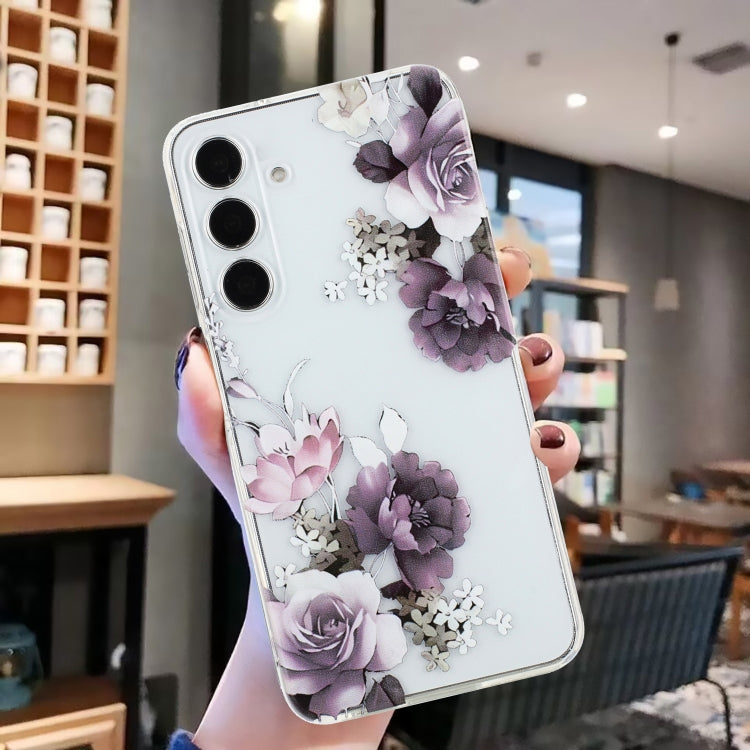 For Samsung Galaxy S24 5G Colorful Painting Pattern TPU Phone Case(Peony) - HoMEdemic™ 