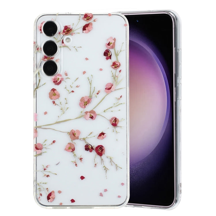 For Samsung Galaxy S24 5G Colorful Painting Pattern TPU Phone Case(Red Flowers) - HoMEdemic™ 
