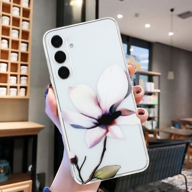 For Samsung Galaxy S24 5G Colorful Painting Pattern TPU Phone Case(White Flowers) - HoMEdemic™ 