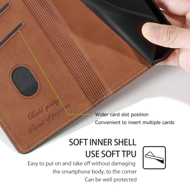 For Samsung Galaxy S24 5G Contrast Color Side Buckle Leather Phone Case(Light Brown + Green) - HoMEdemic™ 