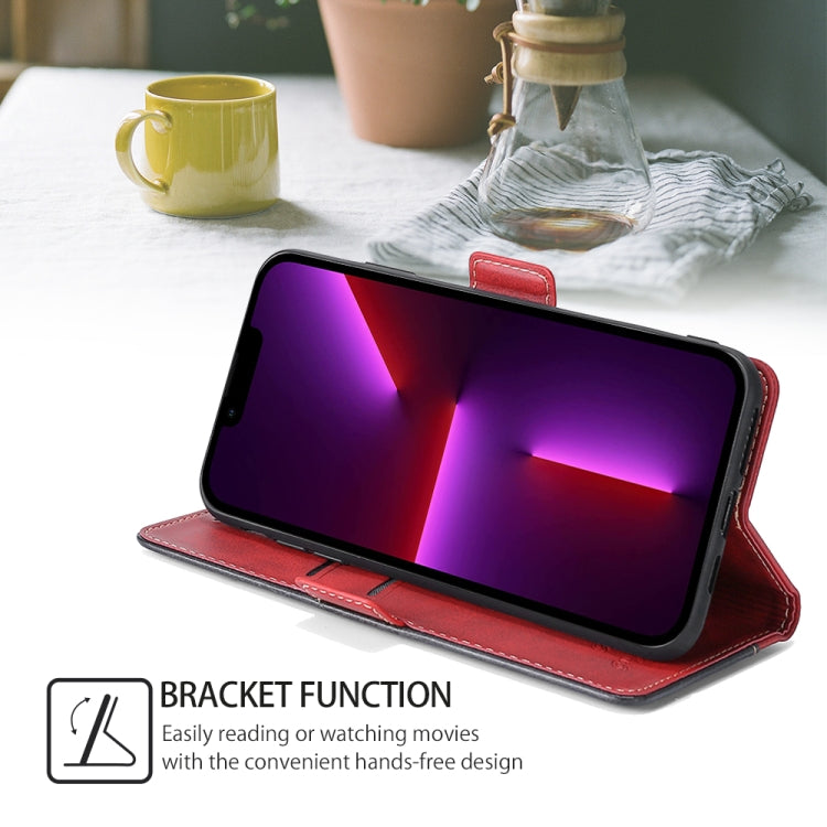 For Samsung Galaxy S24 5G Contrast Color Side Buckle Leather Phone Case(Red + Black) - HoMEdemic™ 