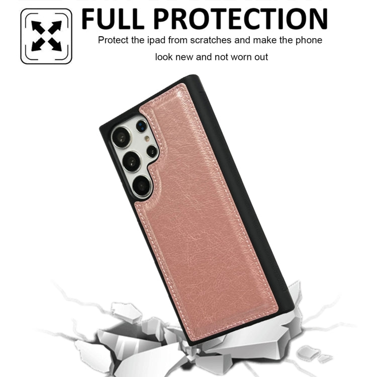 For Samsung Galaxy S24 5G Cowhide Texture Back Cover Phone Case(Rose Gold) - HoMEdemic™ 