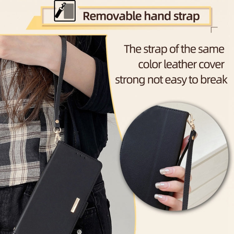 For Samsung Galaxy S24 5G Crossbody Chain Leather Phone Case(Black) - HoMEdemic™ 