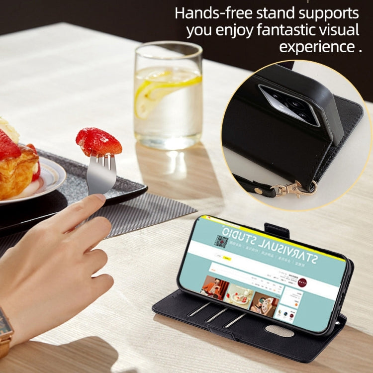 For Samsung Galaxy S24 5G Crossbody Chain Leather Phone Case(Black) - HoMEdemic™ 