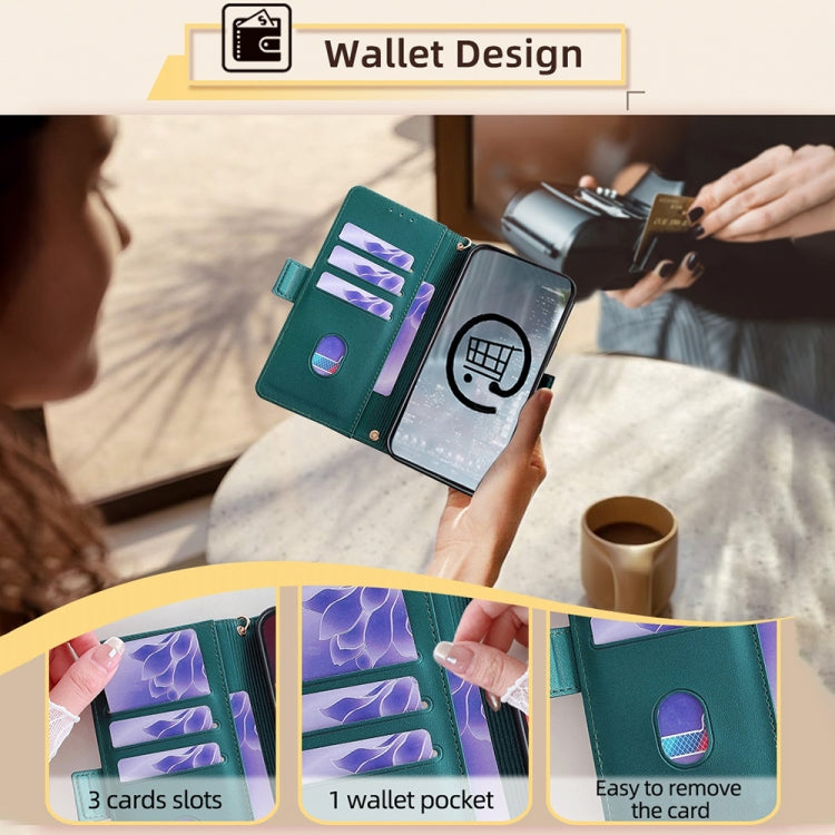 For Samsung Galaxy S24 5G Crossbody Chain Leather Phone Case(Green) - HoMEdemic™ 