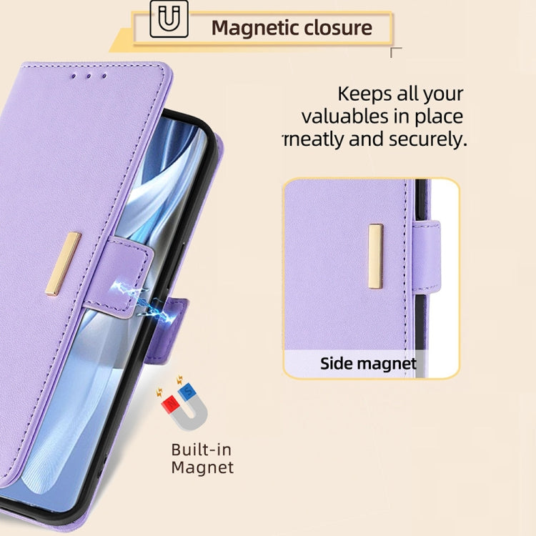 For Samsung Galaxy S24 5G Crossbody Chain Leather Phone Case(Purple) - HoMEdemic™ 