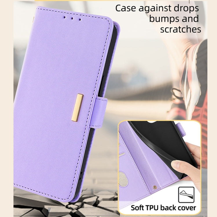 For Samsung Galaxy S24 5G Crossbody Chain Leather Phone Case(Purple) - HoMEdemic™ 