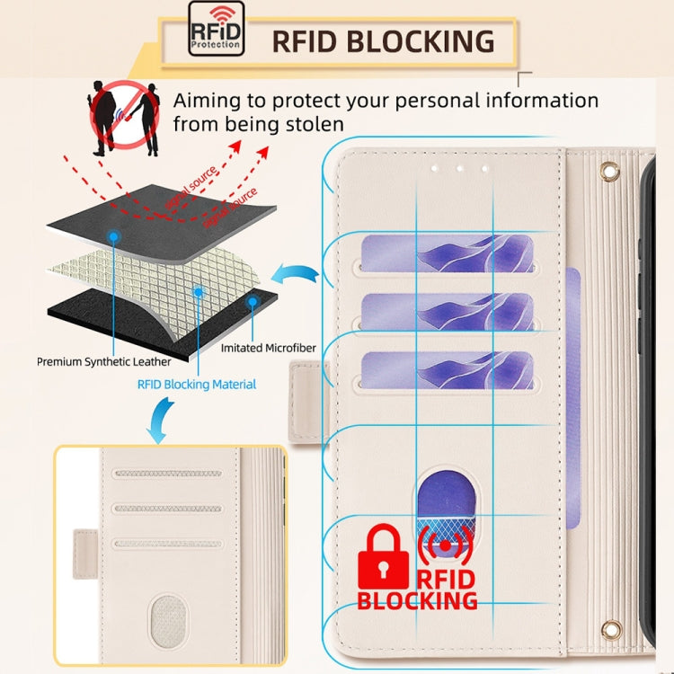 For Samsung Galaxy S24 5G Crossbody Chain Leather Phone Case(White) - HoMEdemic™ 