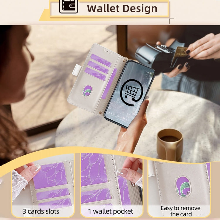 For Samsung Galaxy S24 5G Crossbody Chain Leather Phone Case(White) - HoMEdemic™ 