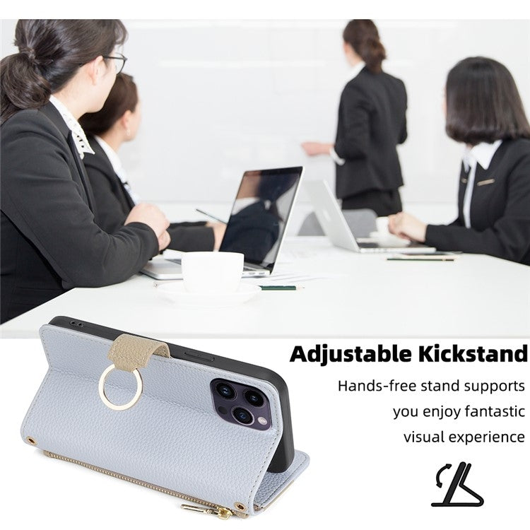 For Samsung Galaxy S24 5G Crossbody Litchi Texture Leather Phone Case(Blue) - HoMEdemic™ 