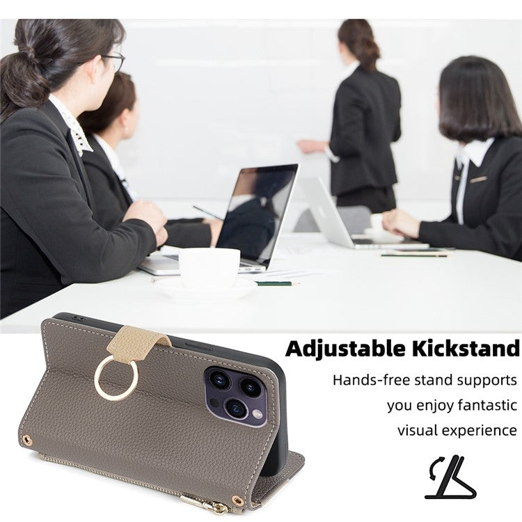 For Samsung Galaxy S24 5G Crossbody Litchi Texture Leather Phone Case(Grey) - HoMEdemic™ 