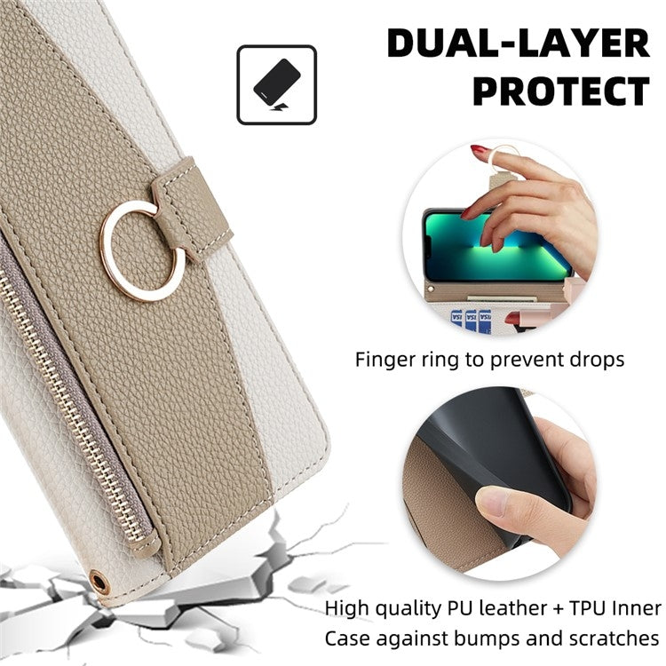 For Samsung Galaxy S24 5G Crossbody Litchi Texture Leather Phone Case(White) - HoMEdemic™ 
