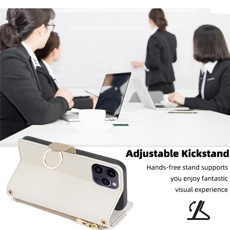 For Samsung Galaxy S24 5G Crossbody Litchi Texture Leather Phone Case(White) - HoMEdemic™ 