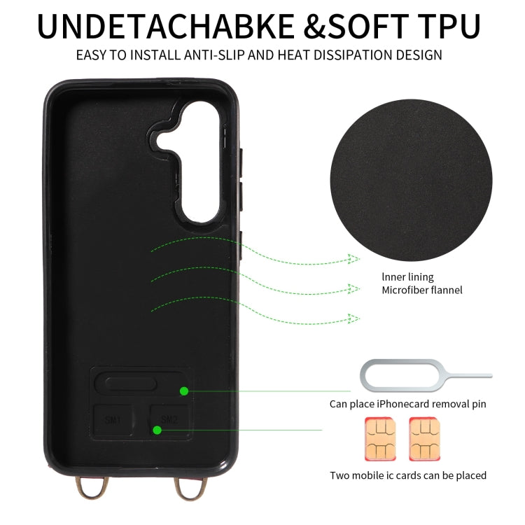 For Samsung Galaxy S24 5G Crossbodys Wallet Bag Ring Holder Leather Phone Case(Black) - HoMEdemic™ 