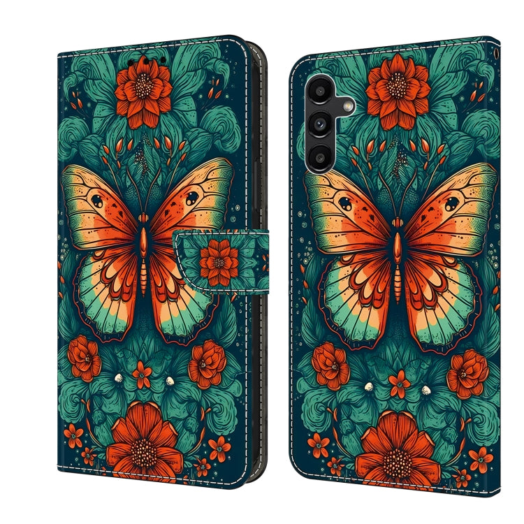 For Samsung Galaxy S24 5G Crystal Painted Leather Phone case(Flower Butterfly) - HoMEdemic™ 