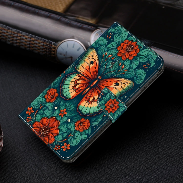 For Samsung Galaxy S24 5G Crystal Painted Leather Phone case(Flower Butterfly) - HoMEdemic™ 