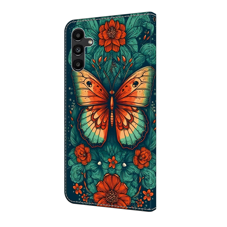 For Samsung Galaxy S24 5G Crystal Painted Leather Phone case(Flower Butterfly) - HoMEdemic™ 