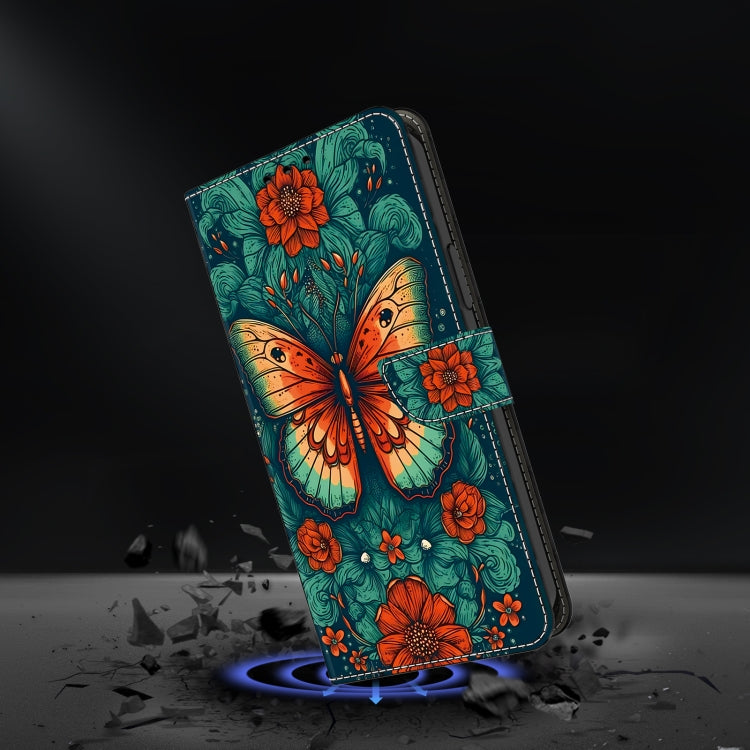 For Samsung Galaxy S24 5G Crystal Painted Leather Phone case(Flower Butterfly) - HoMEdemic™ 