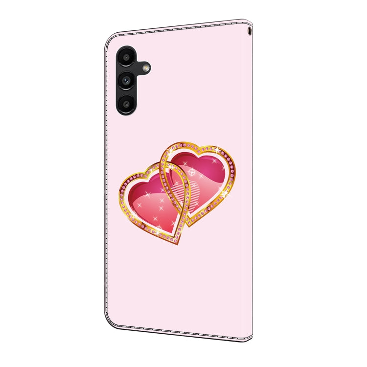 For Samsung Galaxy S24 5G Crystal Painted Leather Phone case(Love Peach) - HoMEdemic™ 