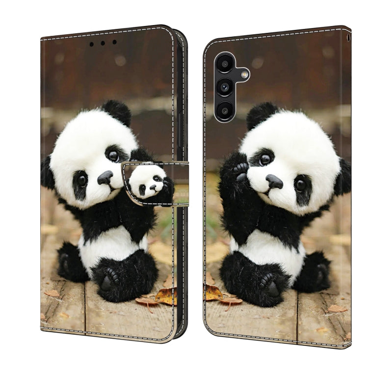 For Samsung Galaxy S24 5G Crystal Painted Leather Phone case(Panda) - HoMEdemic™ 