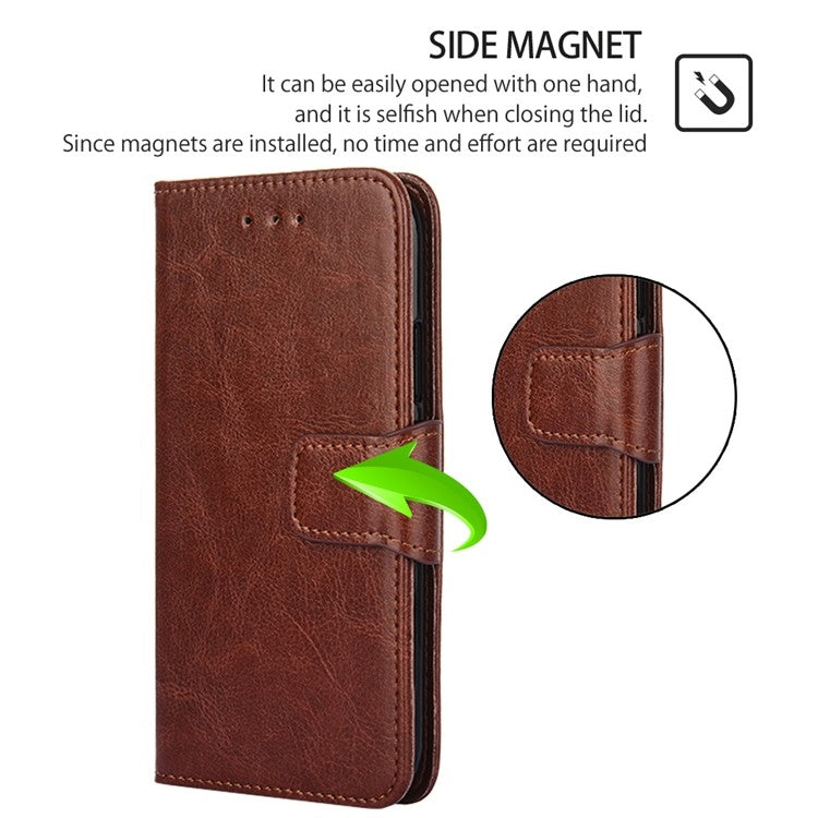 For Samsung Galaxy S24 5G Crystal Texture Leather Phone Case(Brown) - HoMEdemic™ 
