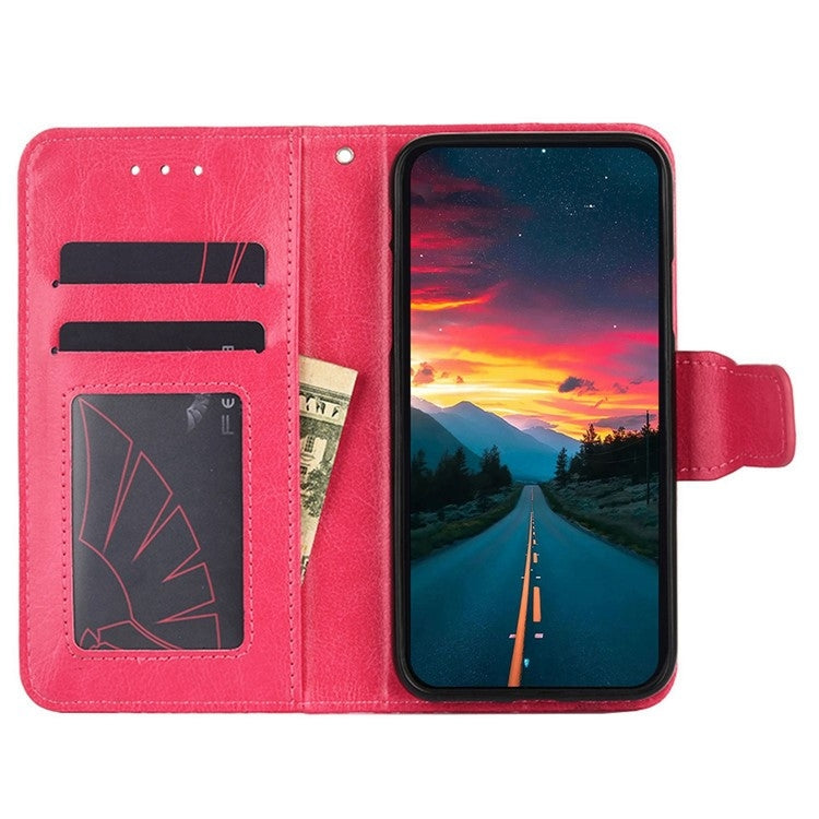 For Samsung Galaxy S24 5G Crystal Texture Leather Phone Case(Rose Red) - HoMEdemic™ 