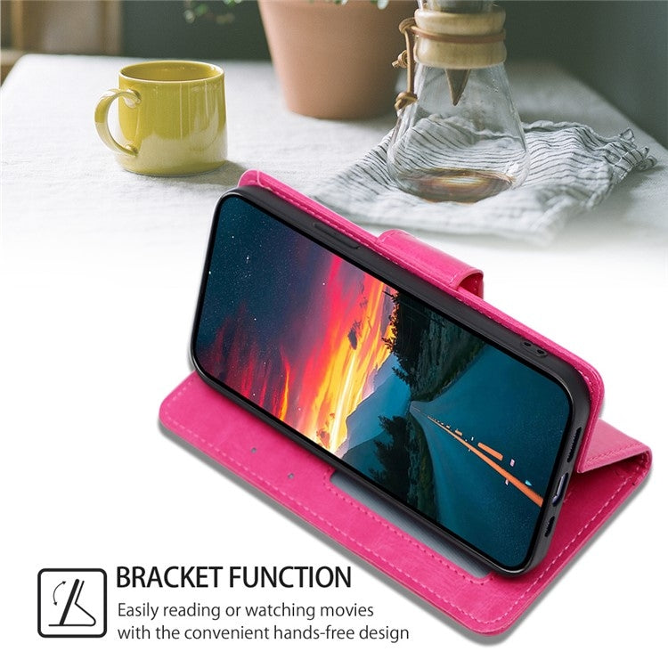 For Samsung Galaxy S24 5G Crystal Texture Leather Phone Case(Rose Red) - HoMEdemic™ 