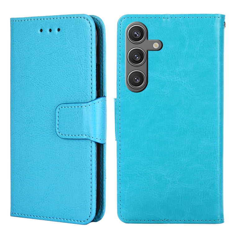 For Samsung Galaxy S24 5G Crystal Texture Leather Phone Case(Sky Blue) - HoMEdemic™ 