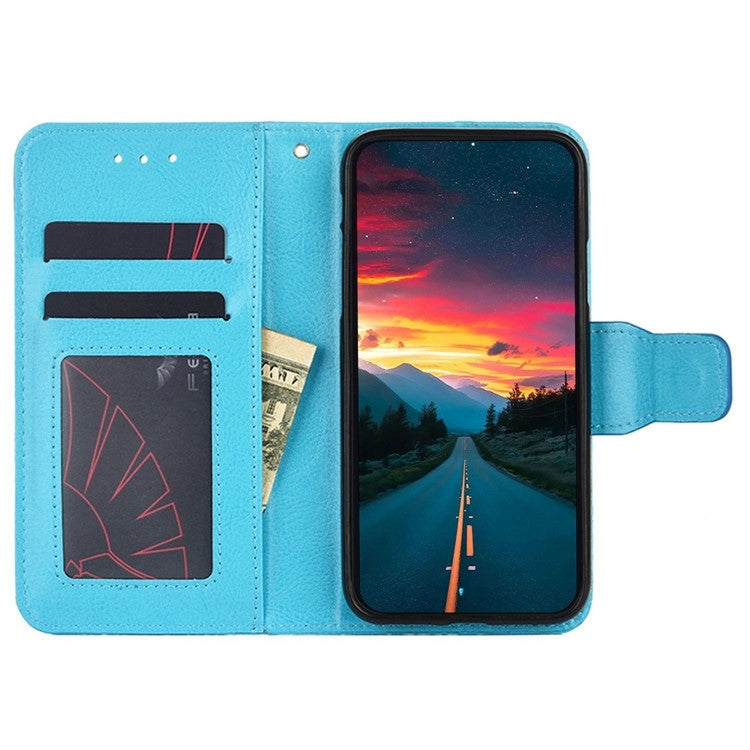 For Samsung Galaxy S24 5G Crystal Texture Leather Phone Case(Sky Blue) - HoMEdemic™ 