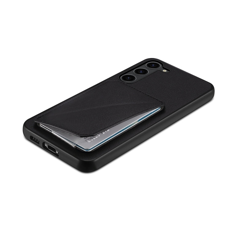 For Samsung Galaxy S24 5G D04 Calf Texture Dual Card Slot Holder Phone Case(Black) - HoMEdemic™ 