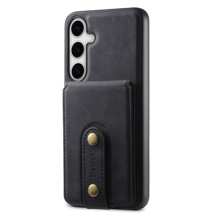 For Samsung Galaxy S24 5G Denior D14 NK Retro Pattern MagSafe Magnetic Card Holder Leather Phone Case(Black) - HoMEdemic™ 