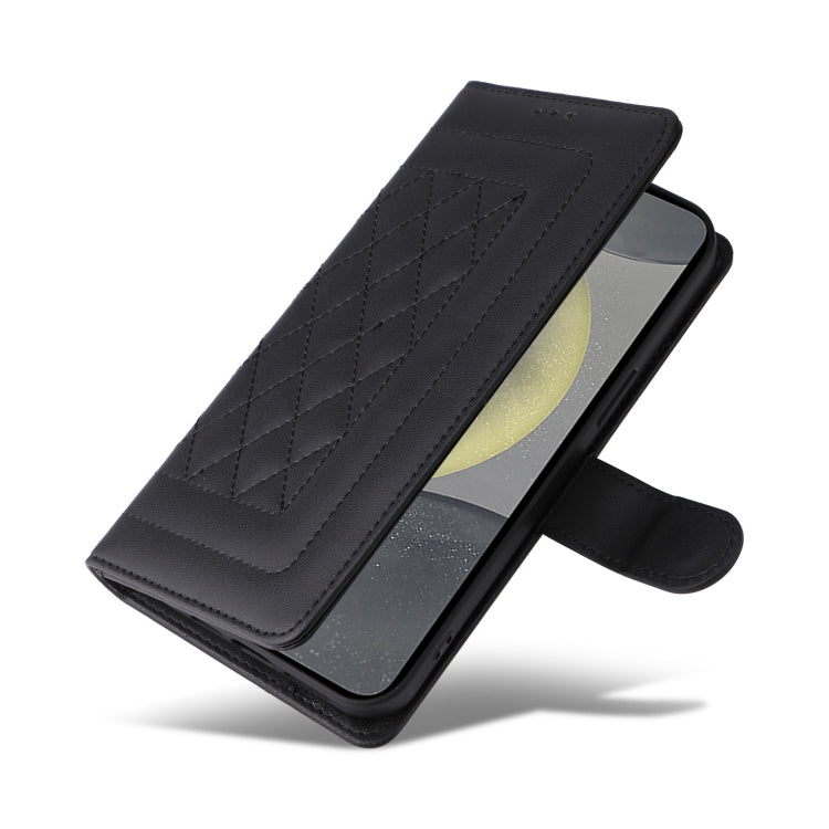 For Samsung Galaxy S24 5G Diamond Lattice Leather Flip Phone Case(Black) - HoMEdemic™ 
