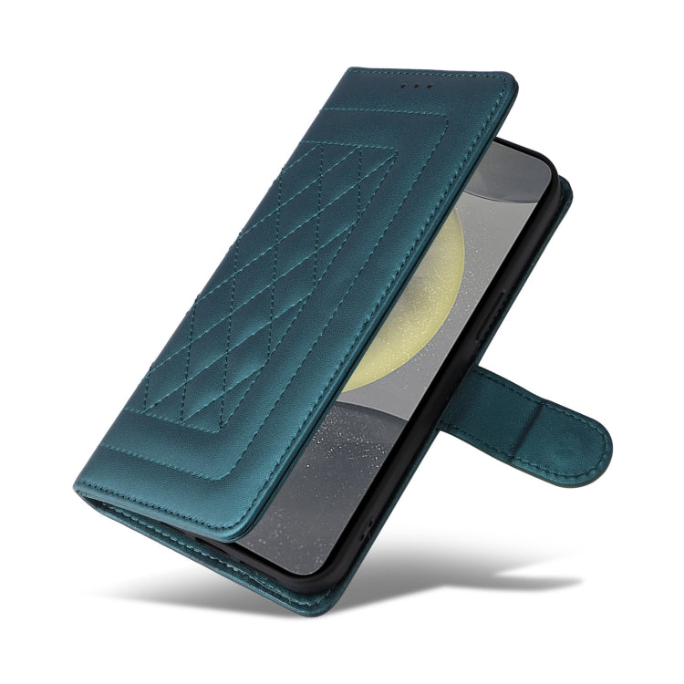 For Samsung Galaxy S24 5G Diamond Lattice Leather Flip Phone Case(Green) - HoMEdemic™ 