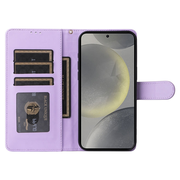 For Samsung Galaxy S24 5G Diamond Lattice Leather Flip Phone Case(Light Purple) - HoMEdemic™ 