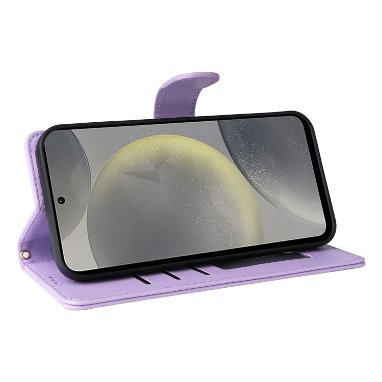 For Samsung Galaxy S24 5G Diamond Lattice Leather Flip Phone Case(Light Purple) - HoMEdemic™ 