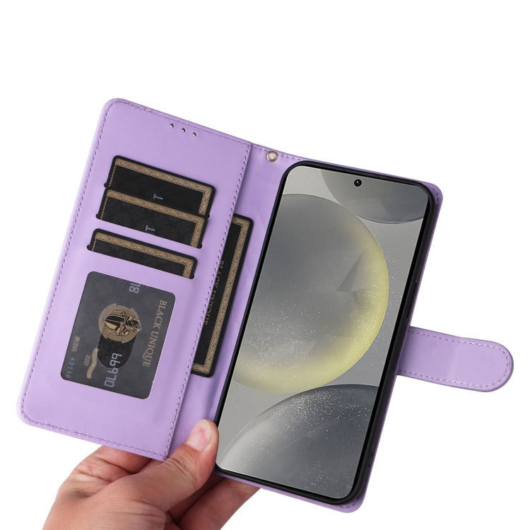 For Samsung Galaxy S24 5G Diamond Lattice Leather Flip Phone Case(Light Purple) - HoMEdemic™ 